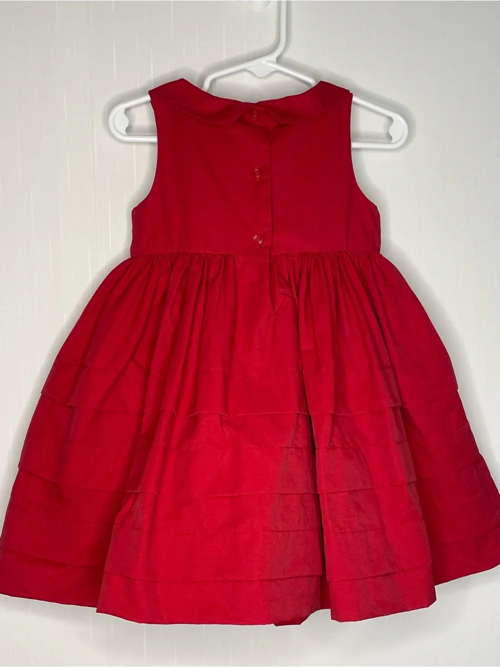 Janie and Jack 2012 Holiday Gift Red Tiered Party Dress Size 18-24 Month